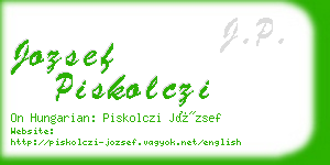 jozsef piskolczi business card